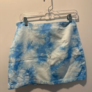 Blue tie dye skirt